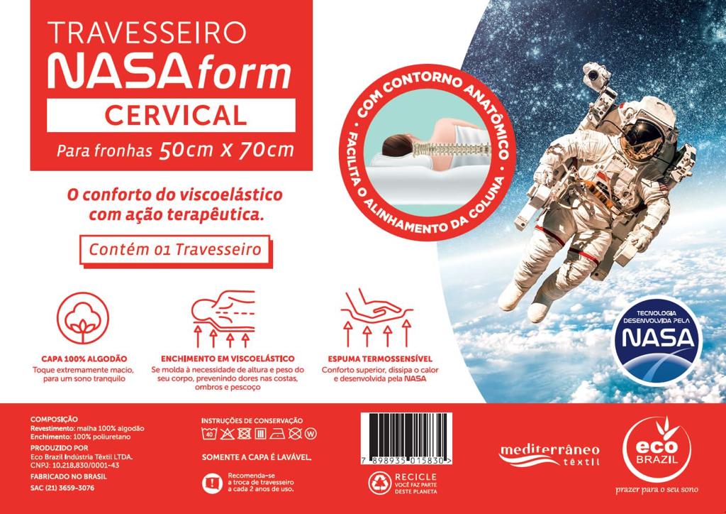 Travesseiro Nasa Cervical Ecobrazil