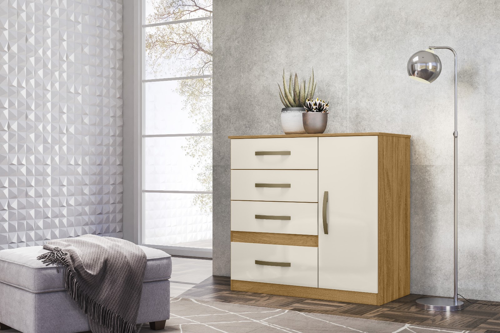 Comoda Venus 4 Gavetas c/Sap. Moval