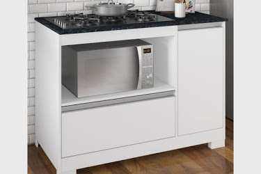 BALCÃO COOKTOP NT 3050 BRANCO - NOTAVEL 1,11CM