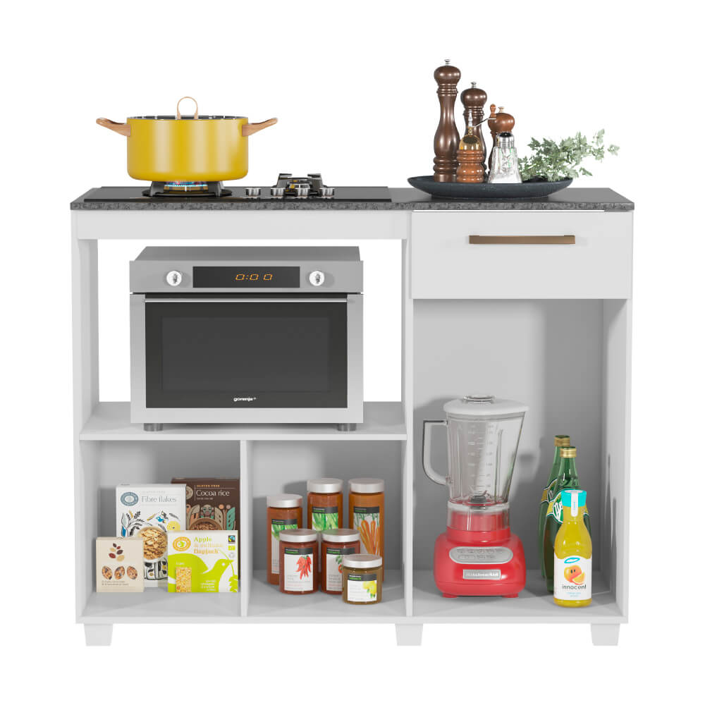 BALCÃO COOKTOP HOME GOLD BRANCO - FIORELLO 1,14CM - Imagem 2