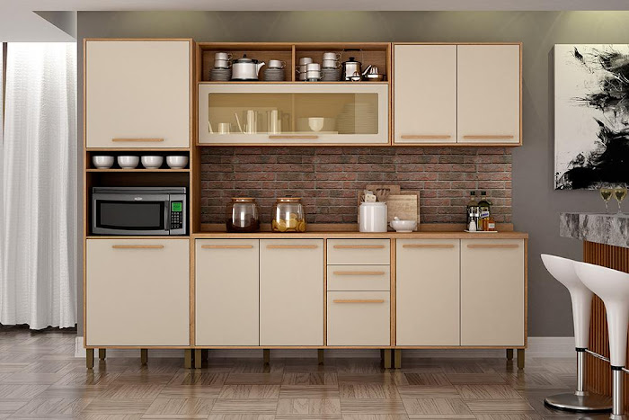 COZINHA SALVADOR OFF WHITE 5 PEÇAS - VALDEMOVEIS 2,65CM