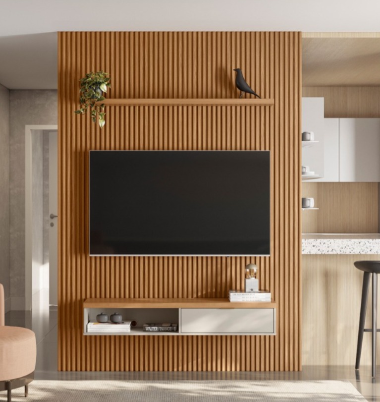 PAINEL RIPADO MODULAR 1,80mts NATURE/OFF - LINEA