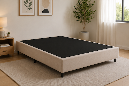 CAIXA BOX CASAL INTEIRA BEGE SUEDE - ALTO NIVEL