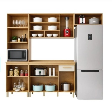 COZINHA CRISTAL COMPLETA ( 4 PEÇAS ) 2,50M - VALDEMOVEIS - Imagem 3