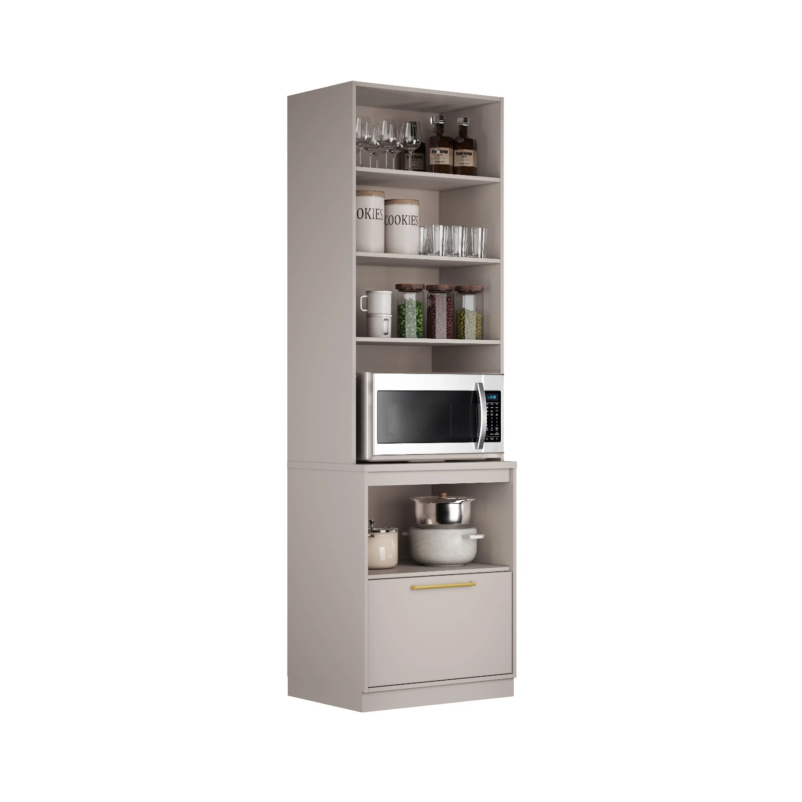 PANELEIRO ESSENCE 0,70M ( FENDI / GRIS ) - ITATIAIA - Imagem 3