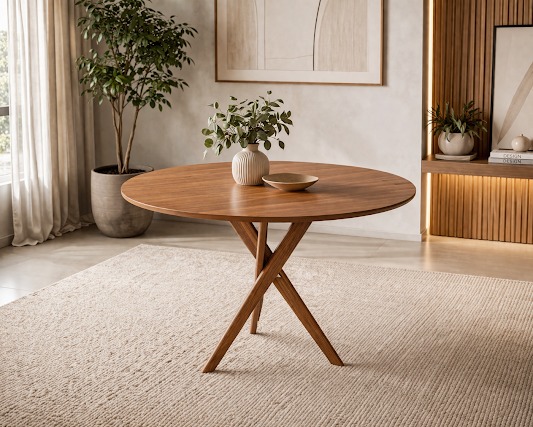 MESA CACAU REDONDA 1,09M CIMOL