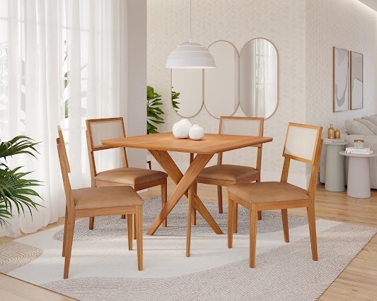 MESA CACAU 0,95M C/ CADEIRA ENCANTO CIMOL