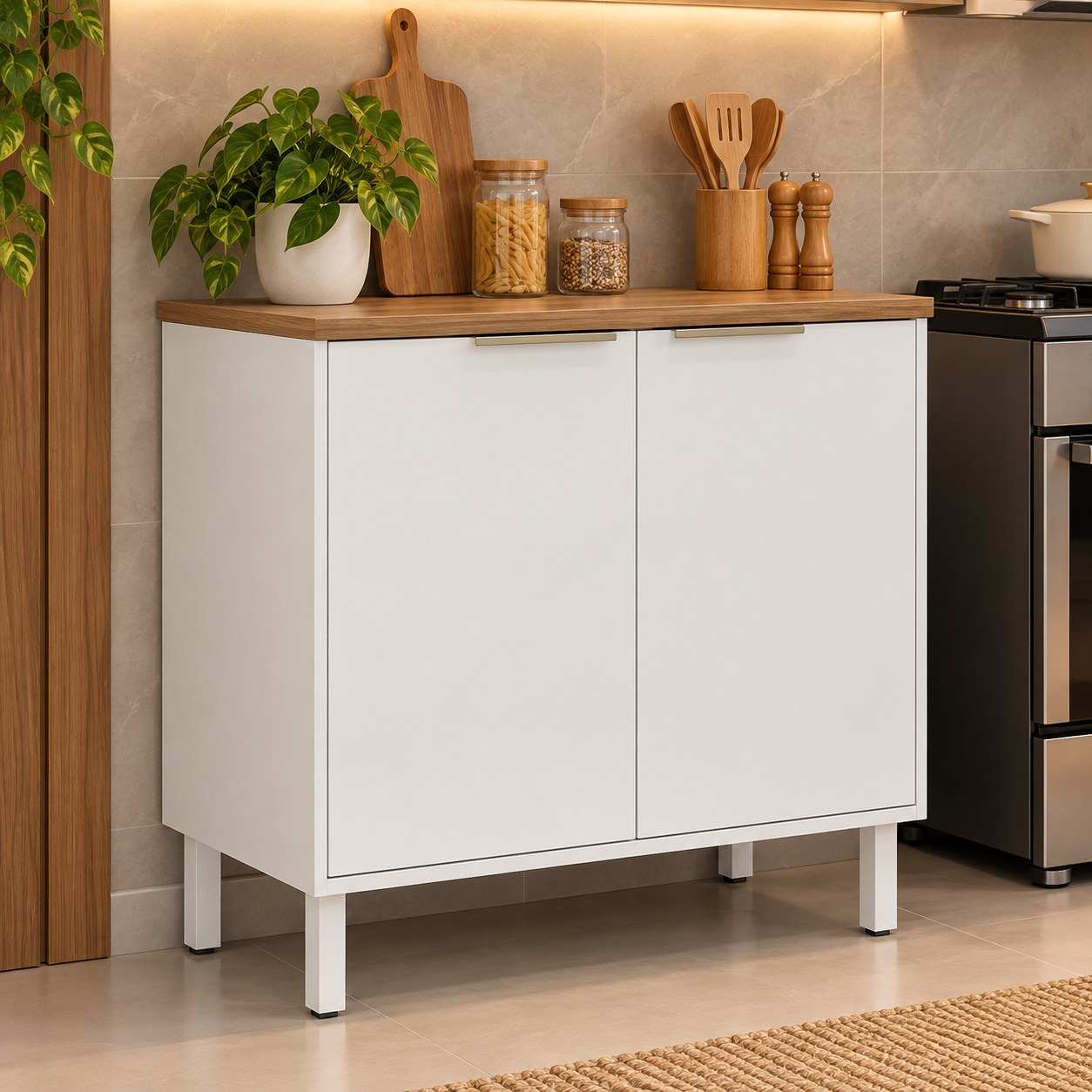 BALCÃO RENOVA 0,80M ( BRANCO ) - ITATIAIA