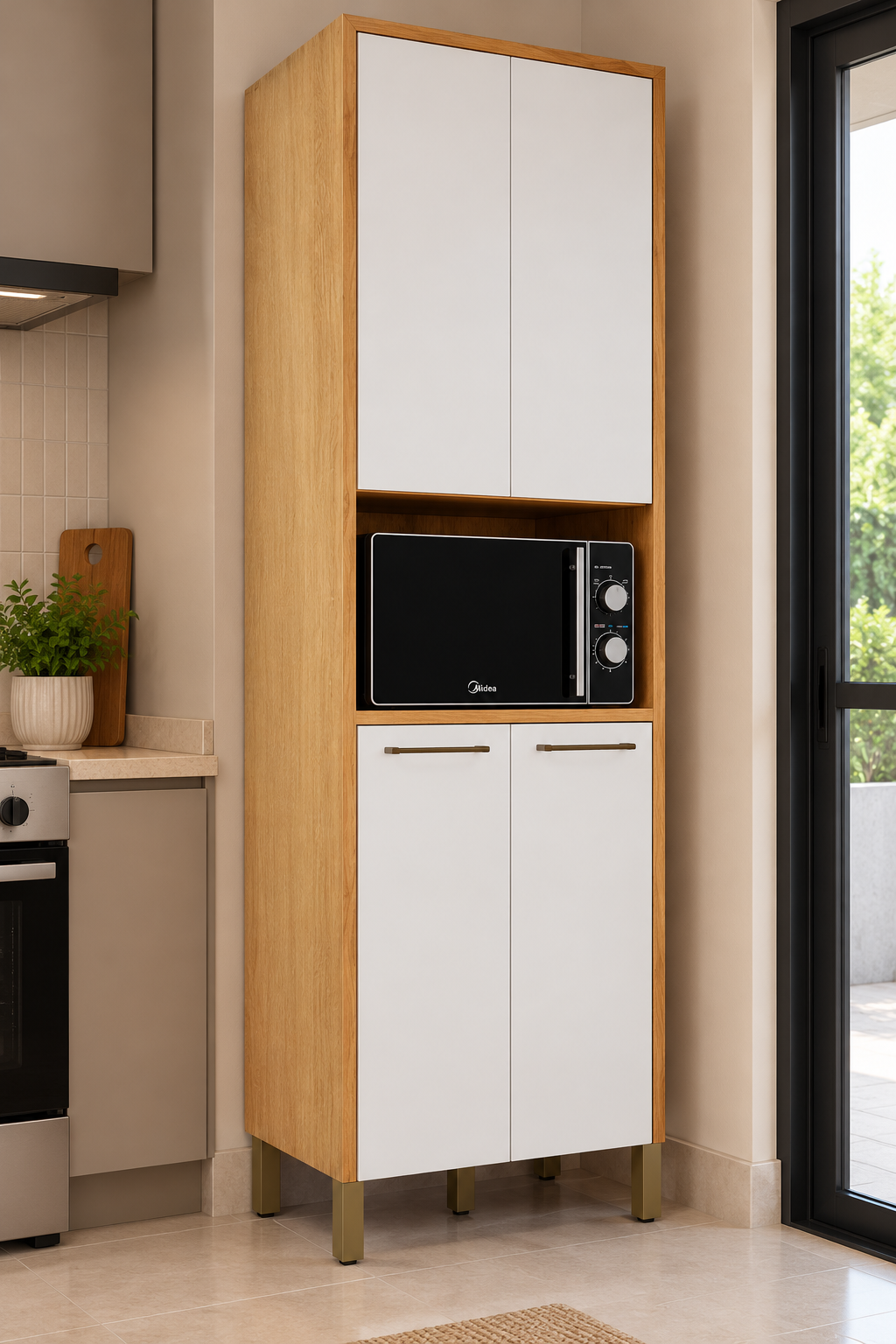 PANELEIRO NOBRE 0,73M ( CINAMOMO / OFF ) - VALDEMOVEIS