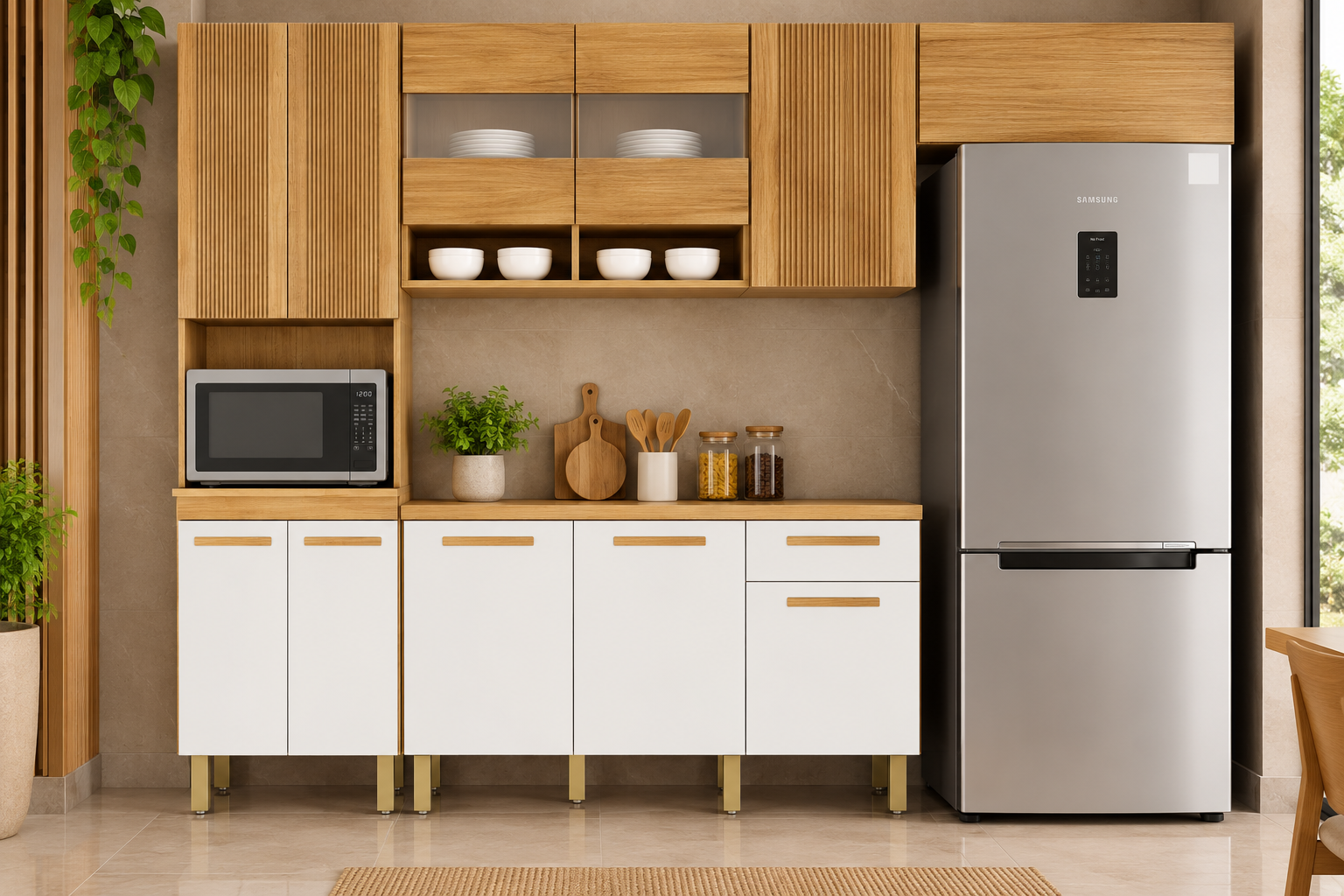 COZINHA CRISTAL COMPLETA ( 4 PEÇAS ) 2,50M - VALDEMOVEIS
